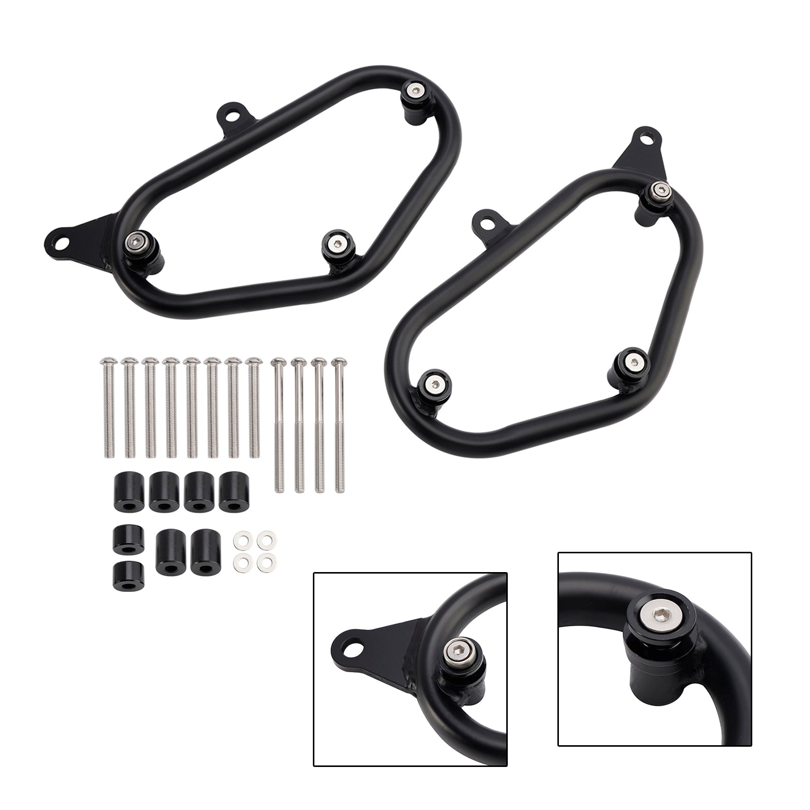 2024-2025 Kawasaki Eliminator 500 Soporte de montaje para bolsa de sillín lateral, negro
