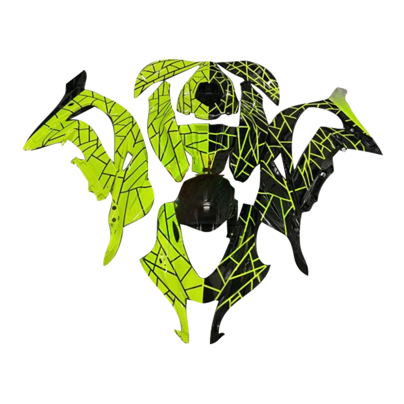 Injeksjon Fairing Kit karosseri plast ABS Fit for Kawasaki ZX10R 2016-2020