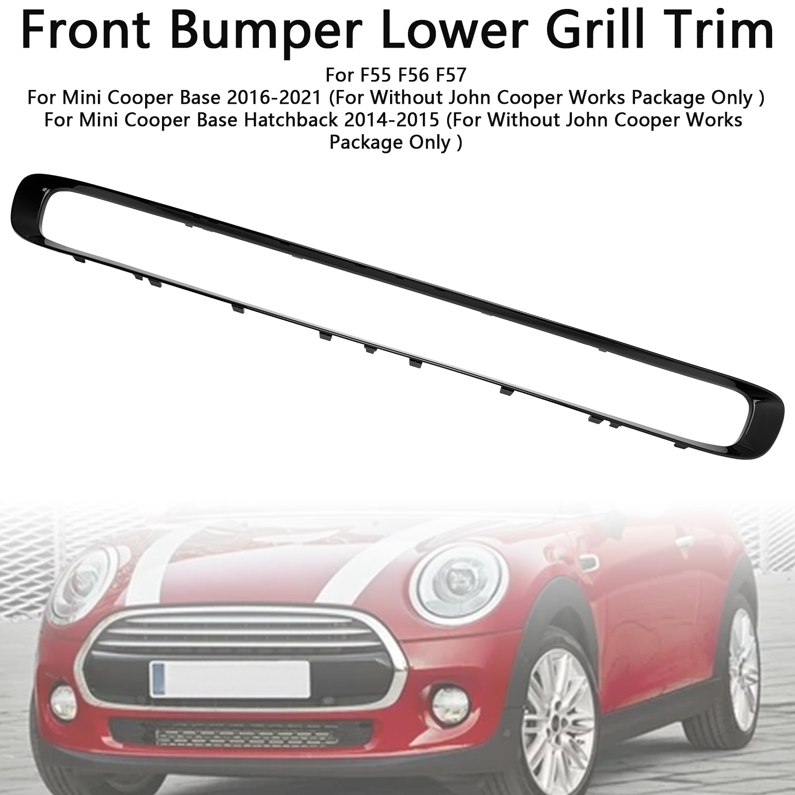 Front Bumper Lower Grill Trim 51117355238 Fit Mini F55 F56 F57 2014-2023