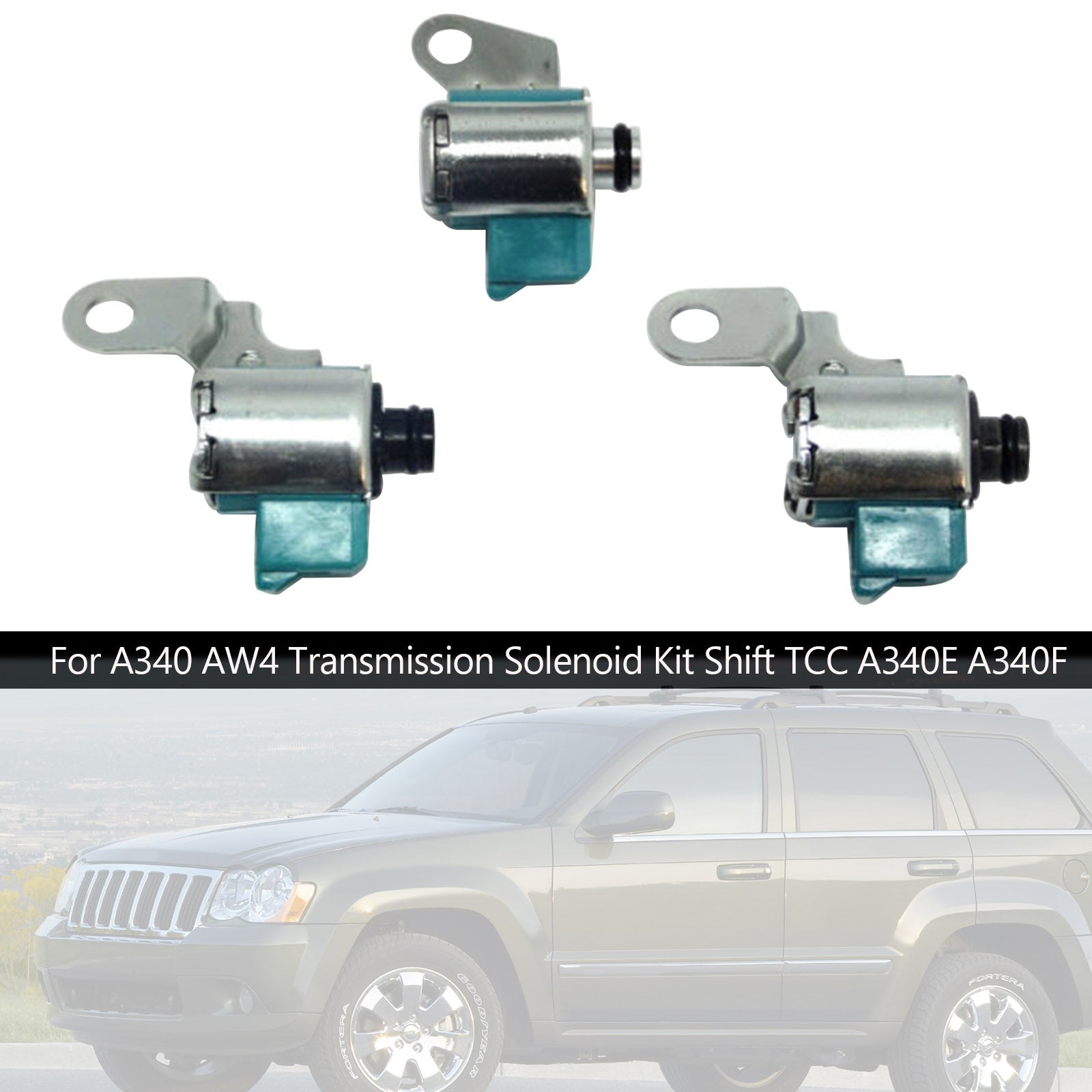 3 pièces A340 AW4 Kit solénoïde de transmission Shift TCC A340E A340F pour Jeep Cherokee