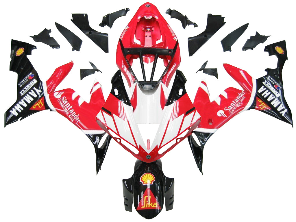 2004-2006 Yamaha YZF-R1 Red Black Racing Fairings Generic