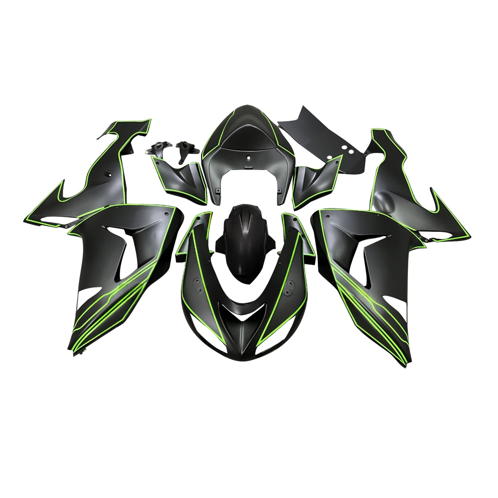 Injectiekuipset carrosserie kunststof ABS geschikt voor Kawasaki ZX10R 2006-2007