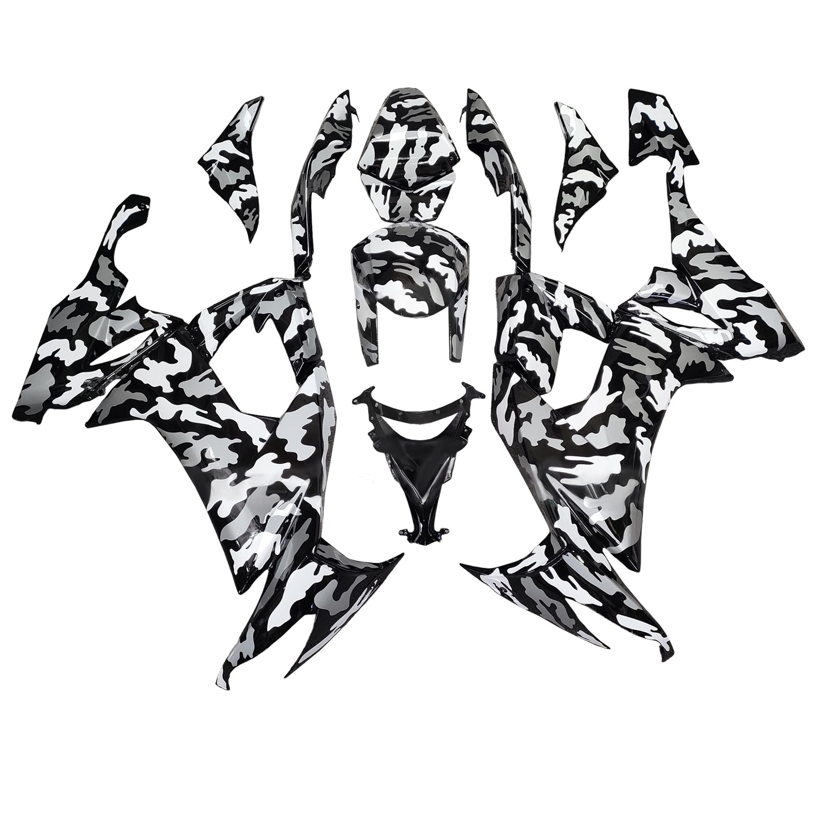 Injectiekuipset carrosserie kunststof ABS geschikt voor Kawasaki ZX10R 2008-2010