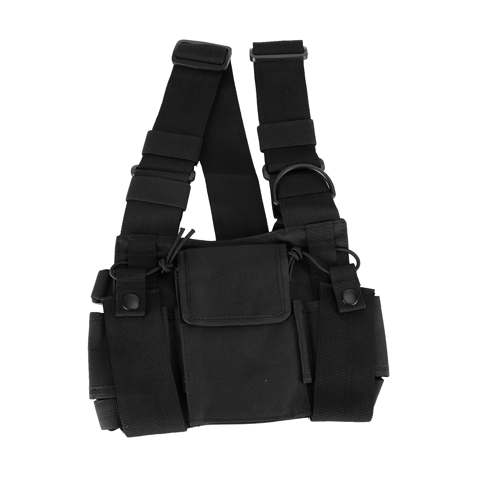 New Tactical Black Multifunctional Chest Harness Bag for Field Operations Radio