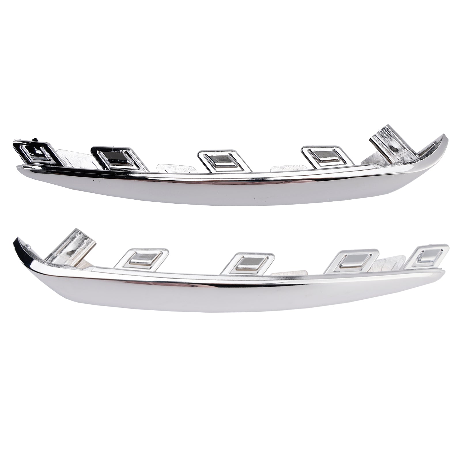 2015.08-2020 Fiat 500 Lounge Left & Right Front Bumper Moulding Chrome