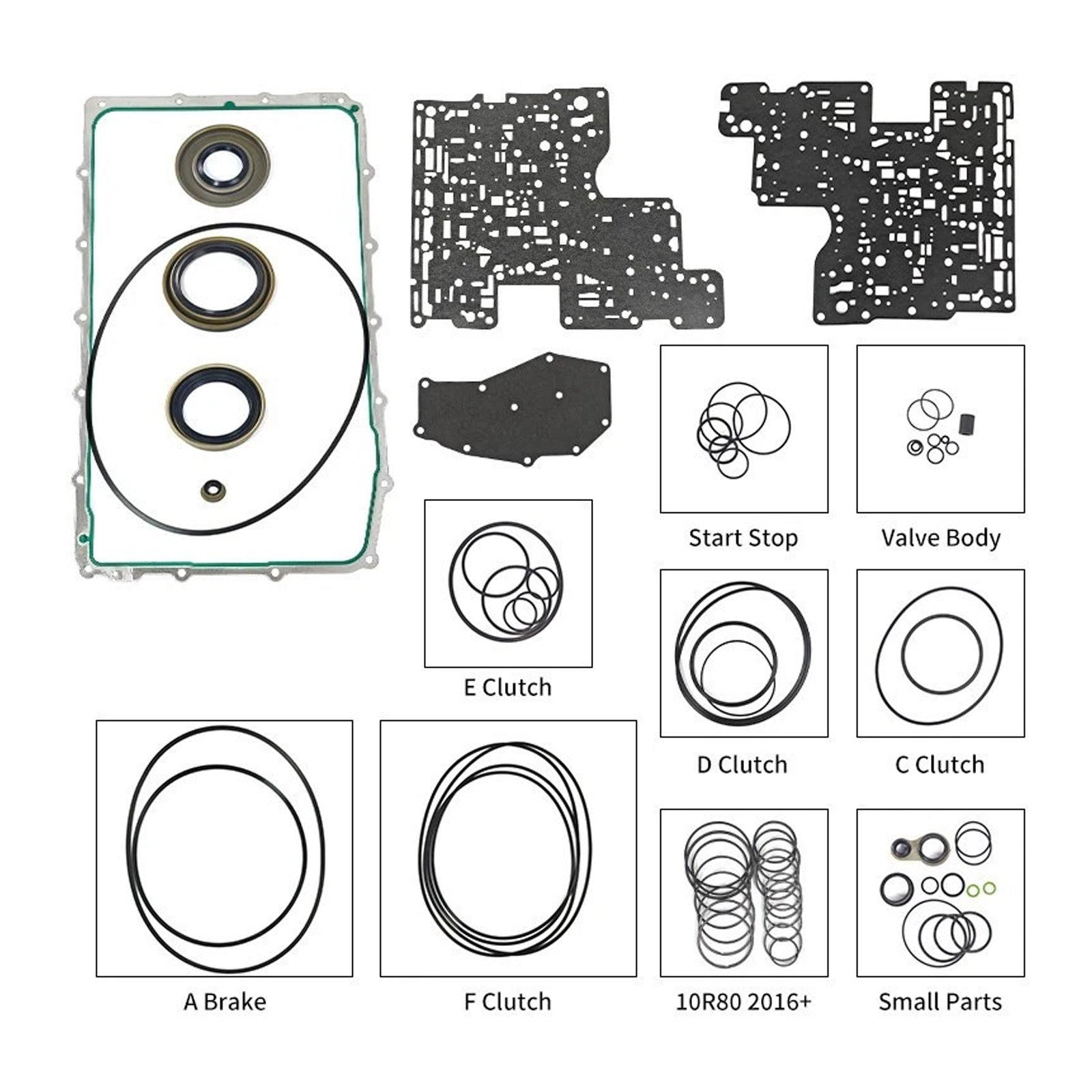10R80 Auto Transmission Master Rebuild Overhaul Seals For Ford F-150 Expedition