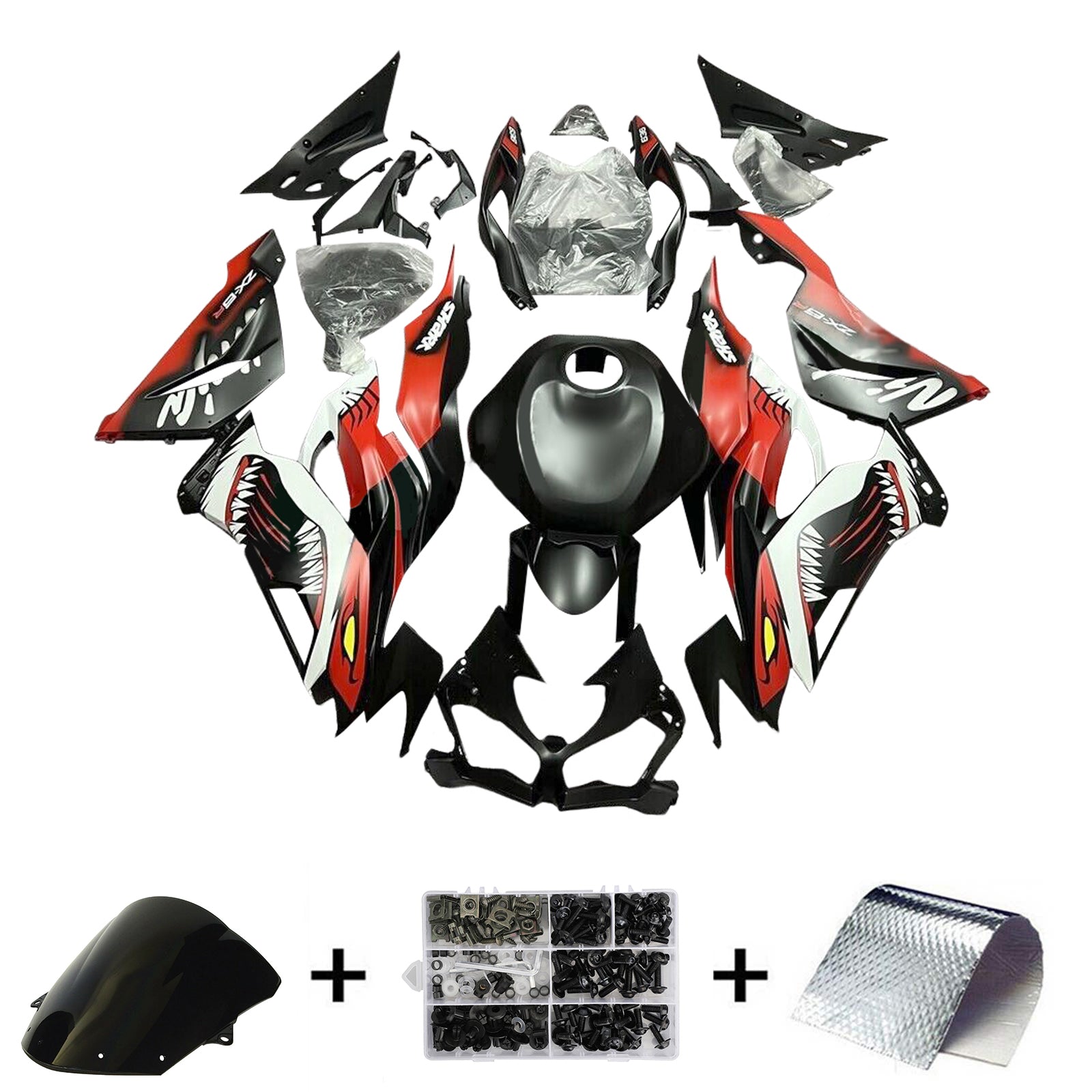 Kit de carénage d'injection Kawasaki ZX6R 2019-2023, carrosserie en plastique ABS