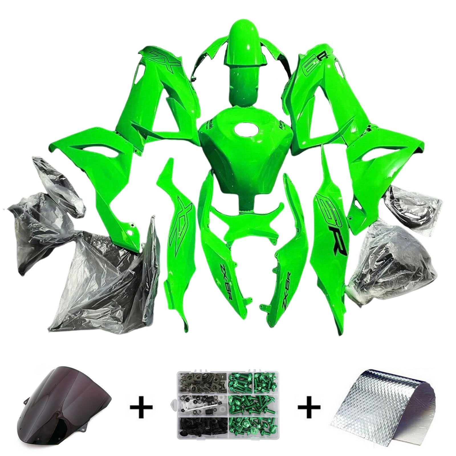 2013-2018 Kawasaki ZX6R 636 Injection Fairing Kit Bodywork Plastic ABS