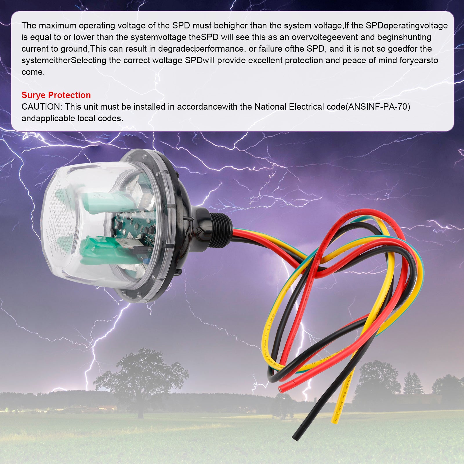 MNSPD600 Reemplazo del dispositivo protector contra sobretensiones solares para Midnite Solar MNSPD-600