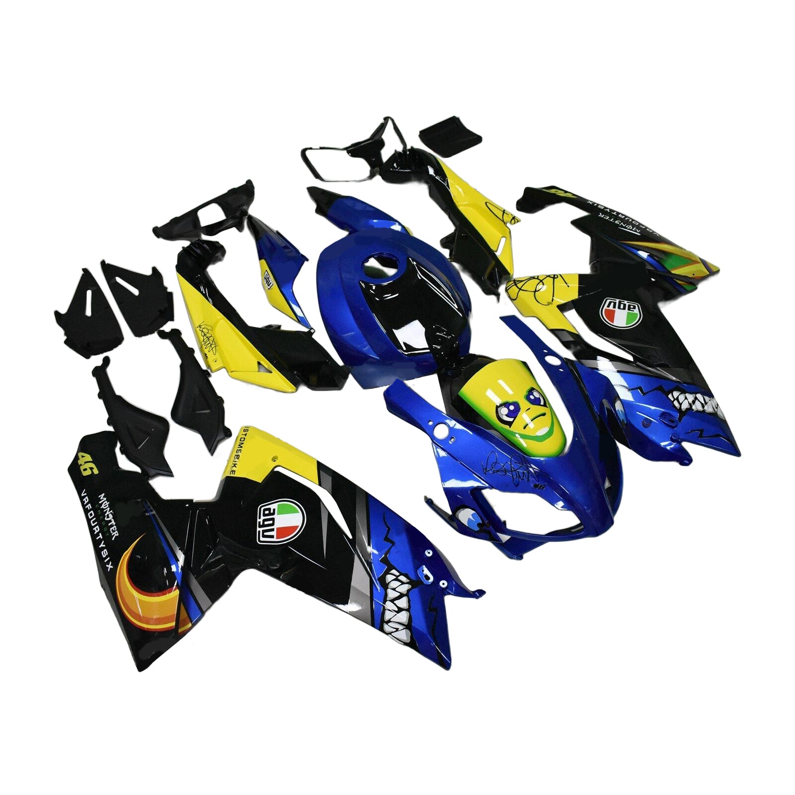 2006-2011 Aprilia RS125 Injection Fairing Kit Karosseri Plast ABS