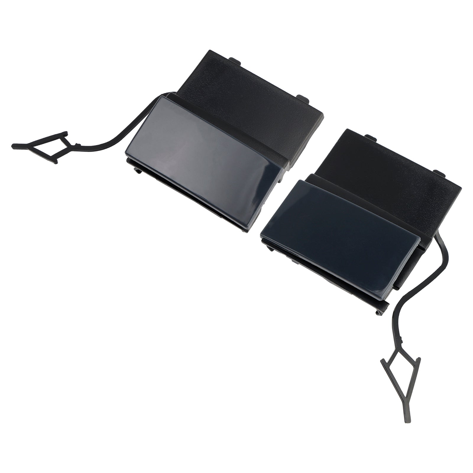 A Pair Car Front Bumper Tow Hook Eye Cover Cap For VW Touarge 2014 - 2018