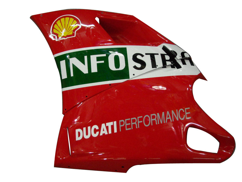 1996-2002 Ducati 996/748 Red White Infostrada Bodywork Fairing ABS Injection Mold 3# Generic