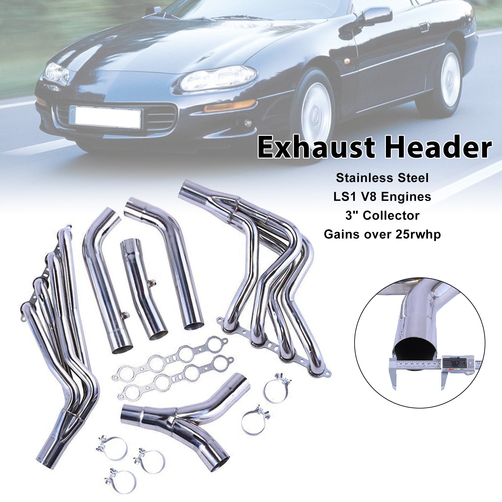 Cabeçalho do coletor de escape Faixa Chevy LS1 Camaro Race Versão F-Body 1-7/8