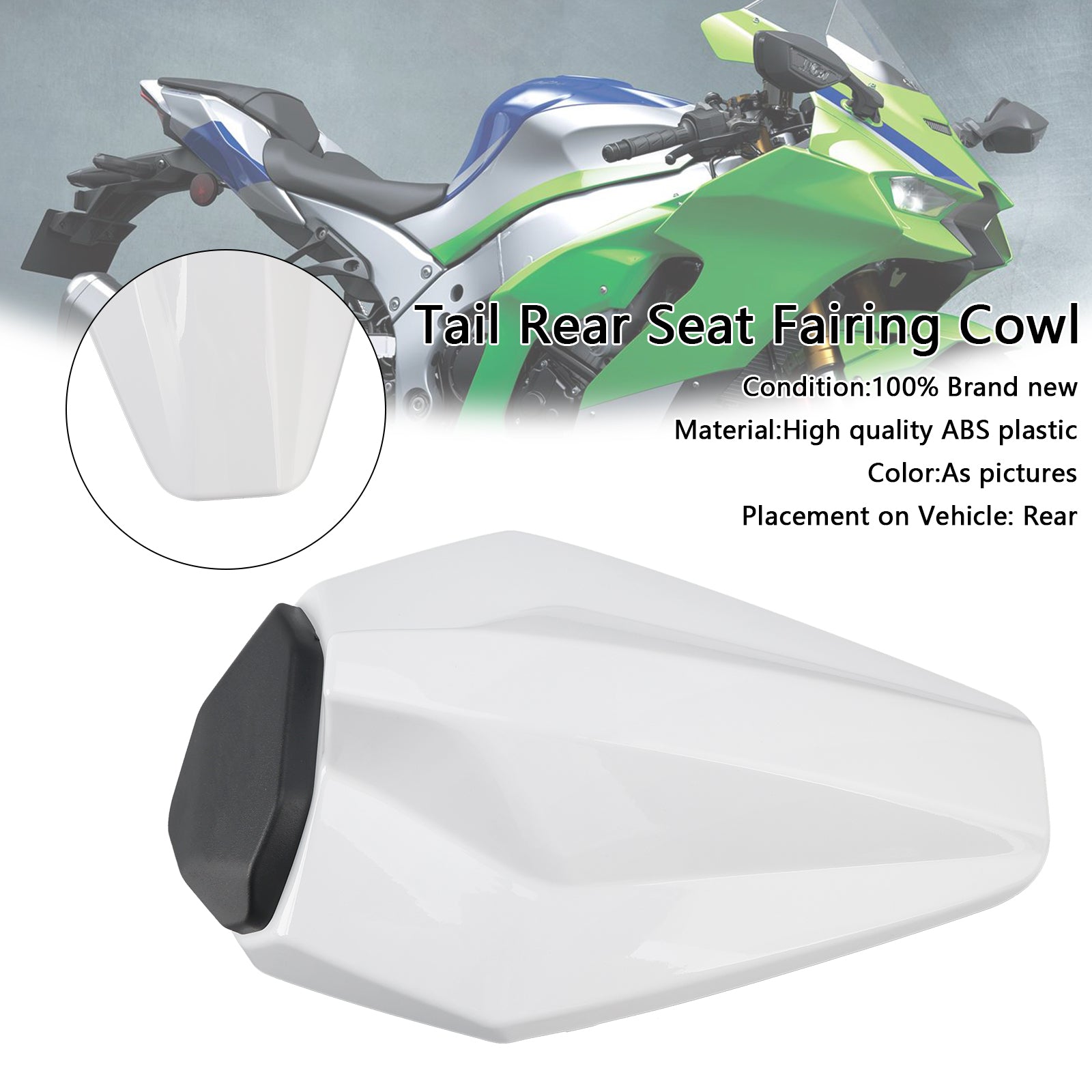 Capot de carénage de siège arrière de queue de course Kawasaki ZX10R ZX-10R 2016-2025