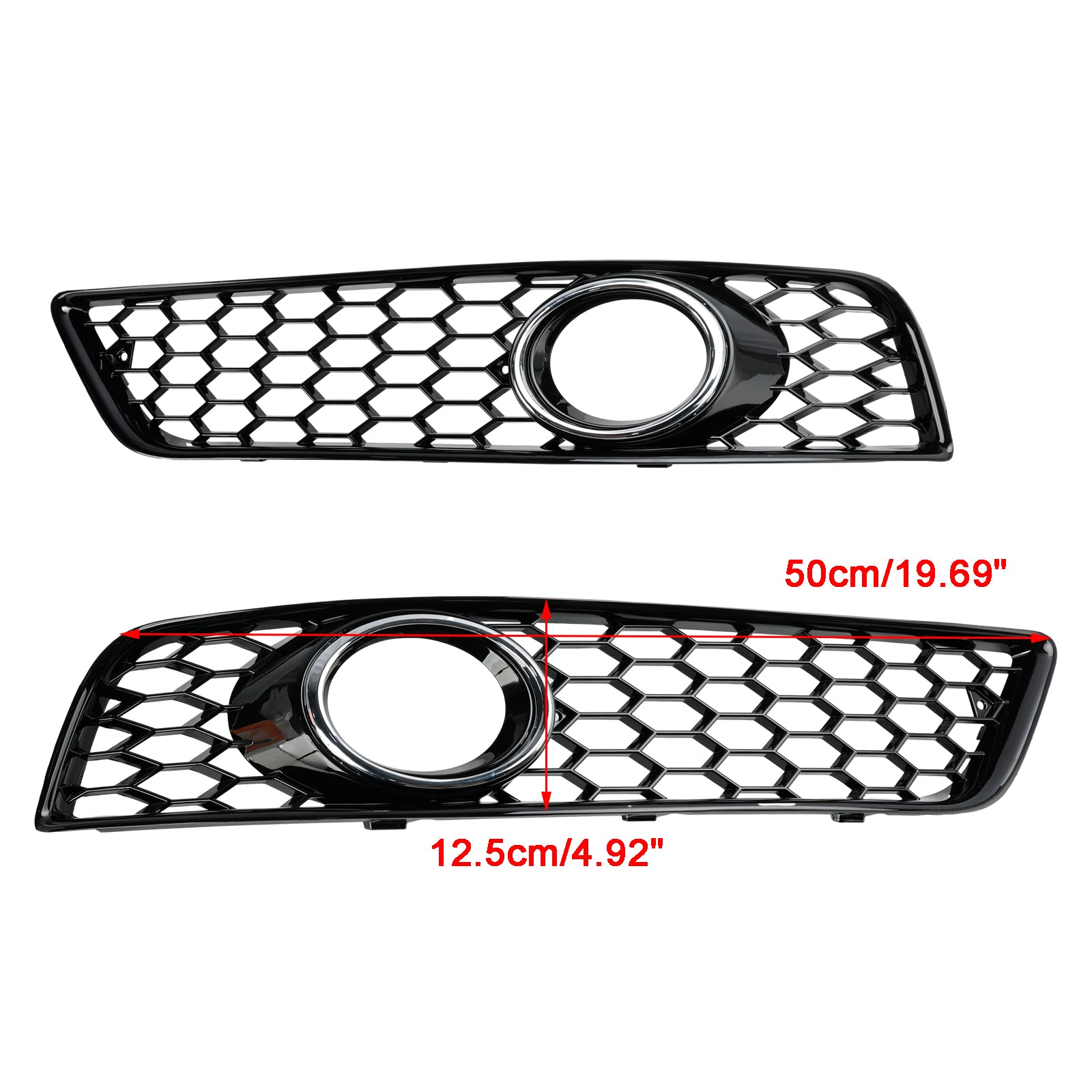 2009-2013 Audi A3 8P Honeycomb Bumper Front Fog Light Grille Grill Cover