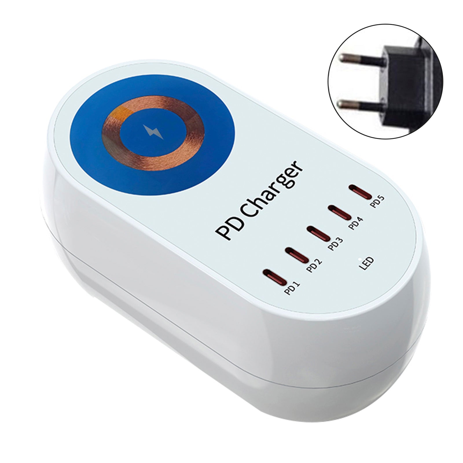 140W PD Multi-Port Charger Magnetic Wireless Fast Lading PD100W Laptop Mobile Phone Charger EU Plug