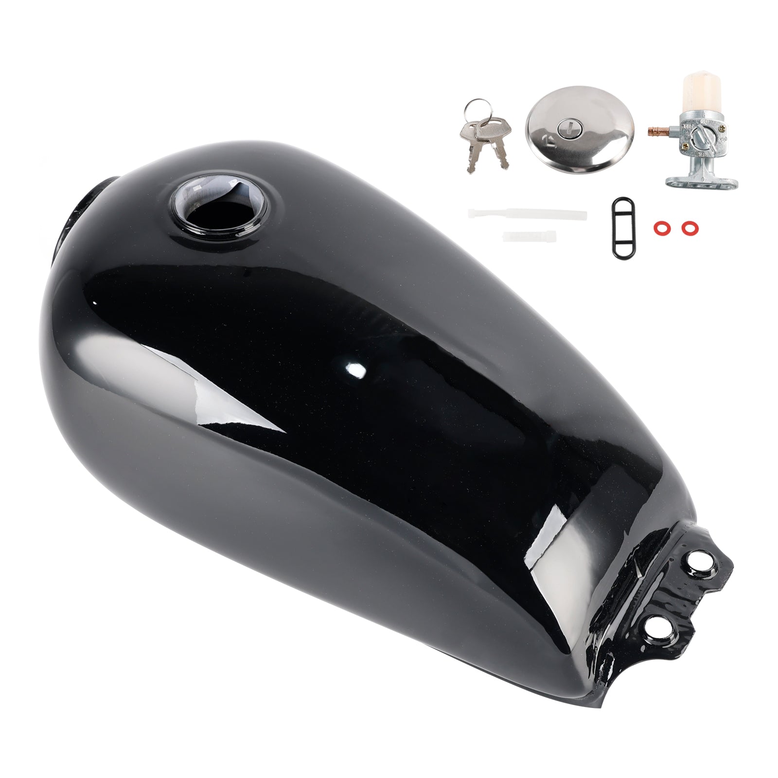 1994-1999 Suzuki GN 125 (NF41A) 4T CLASSIC RETRO GAS FUEL TANK GLOSSY BLACK