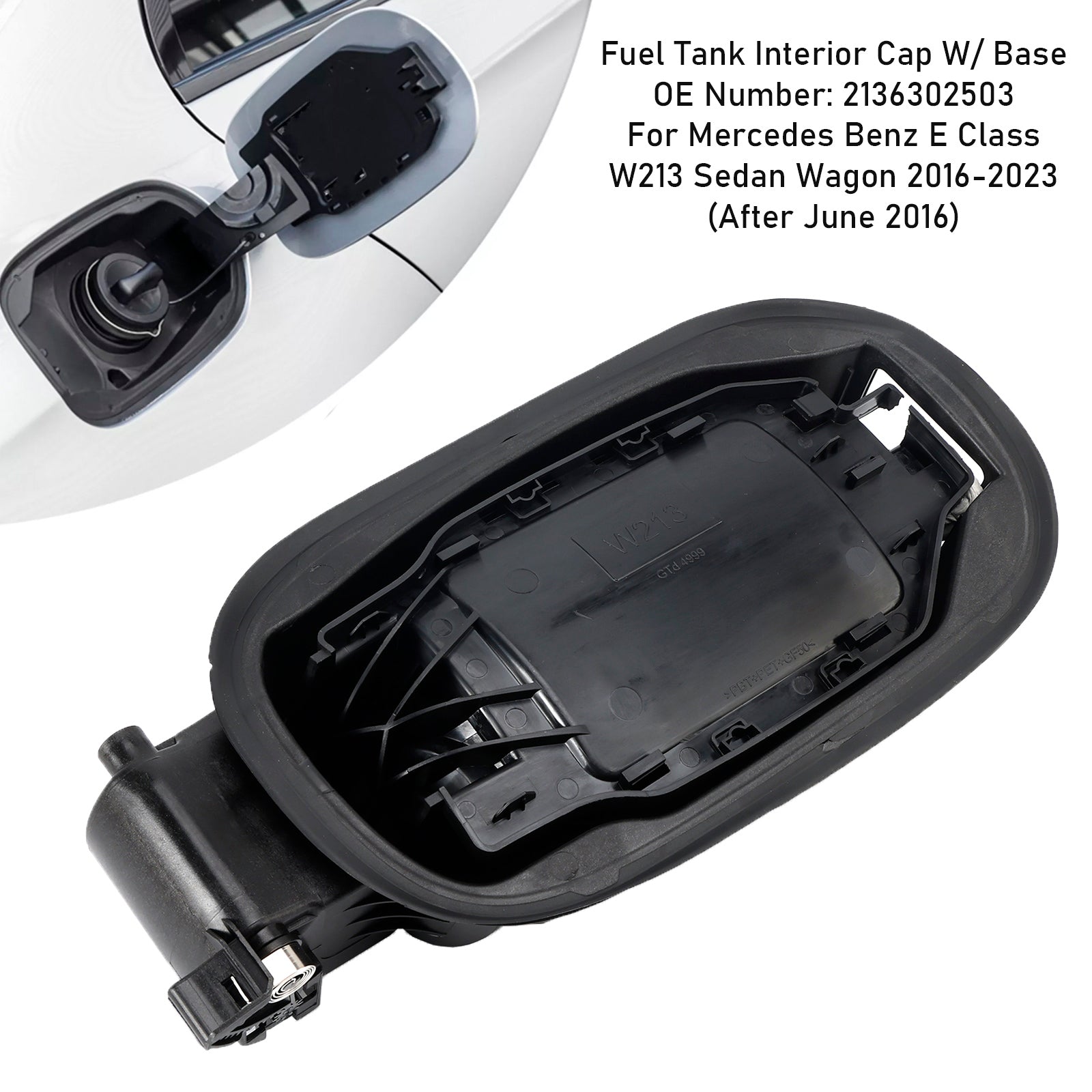 2016-2023 Mercedes E-klass W213 Bränsletankens inre lock med bas 2136302503