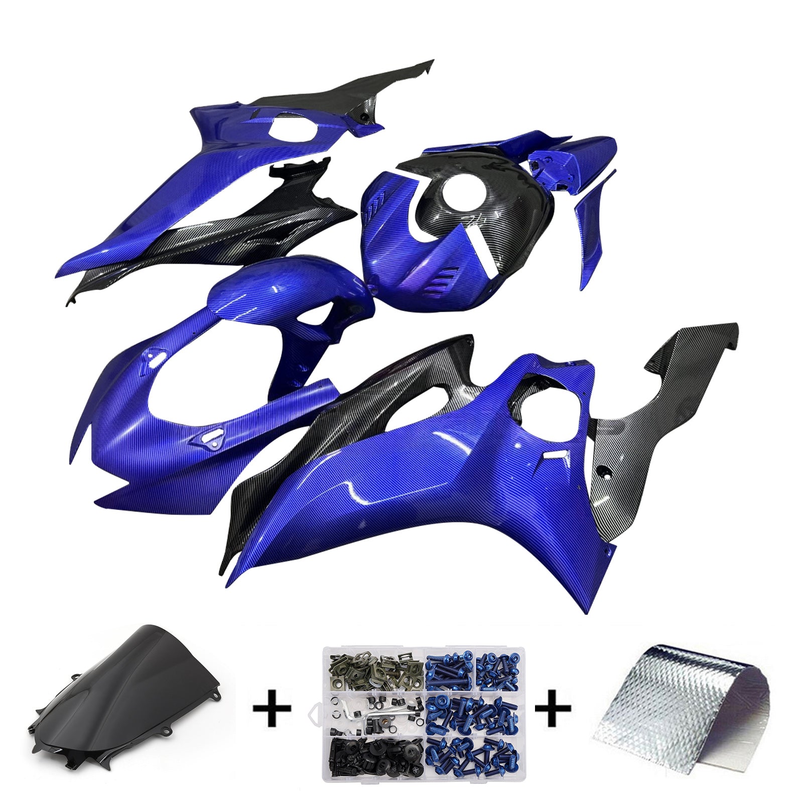 Kit de carenado de inyección, carrocería de plástico ABS apto para Yamaha YZF-R6 2017-2023
