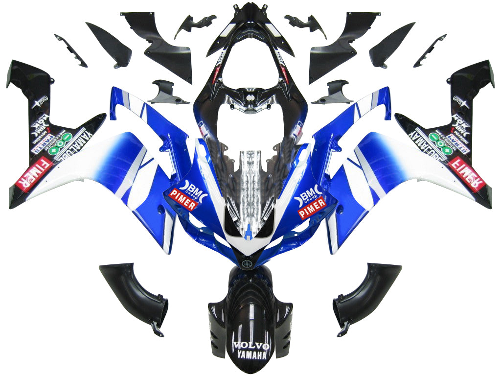 2007-2008 Yamaha YZF-R1 Bleu Noir BMC Racing Carénages Générique