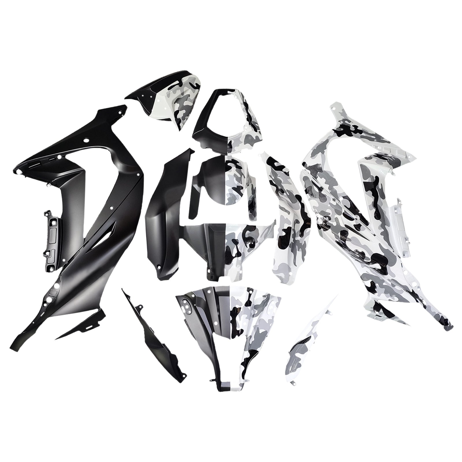 Injeksjon Fairing Kit karosseri plast ABS Fit for Kawasaki ZX10R 2011-2015