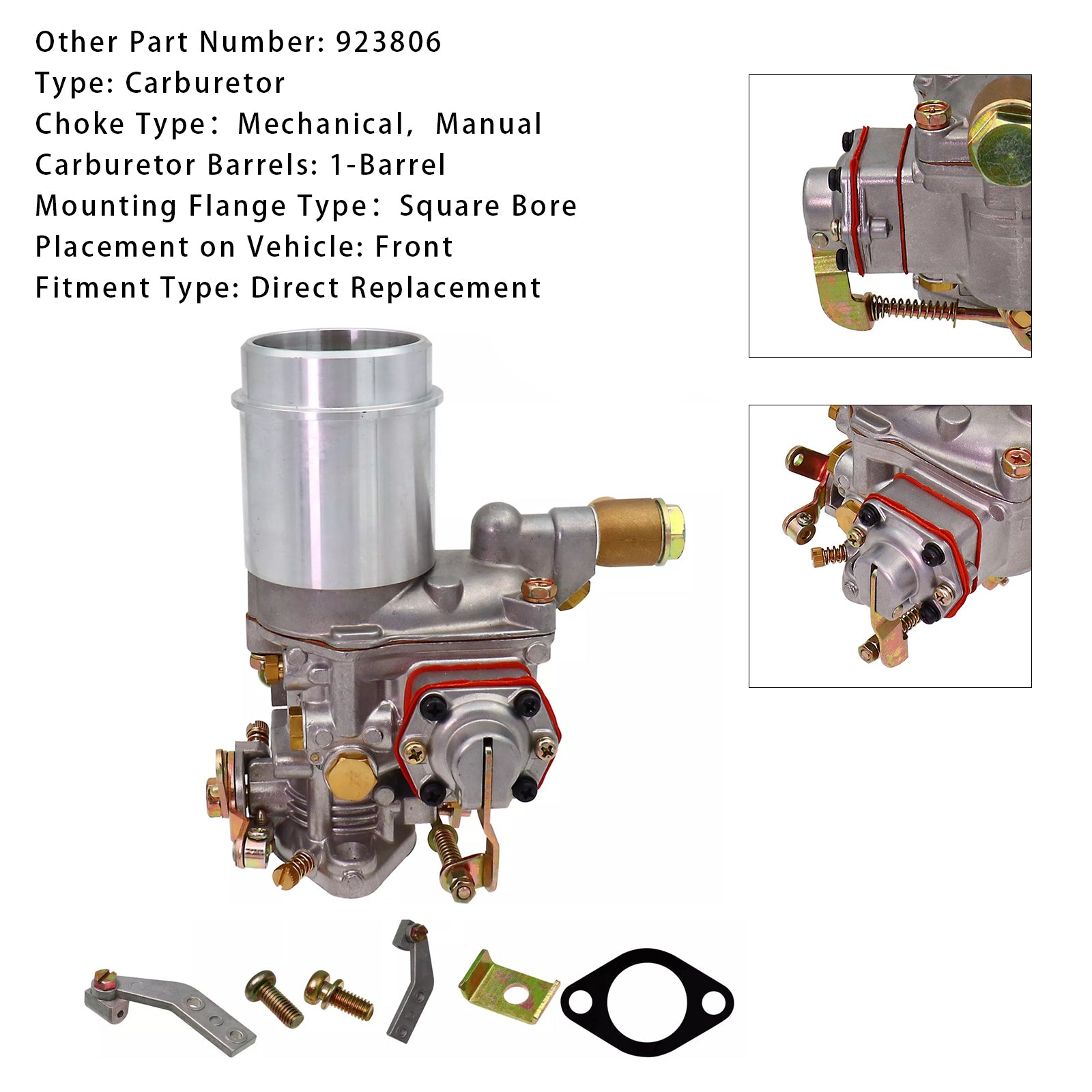 Carburador Carb 923806 FIXA PARA WILLYS JEEP Solex Design civil L-cabeça CJ2A 3A