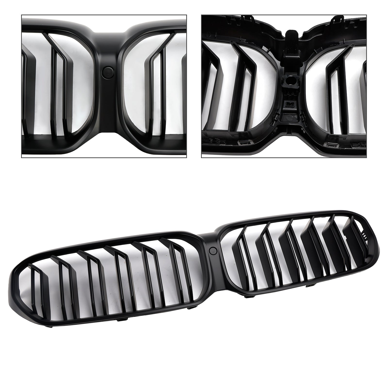 2021-2024 BMW G30 G31 LCI Calandre avant à double lattes noir mat