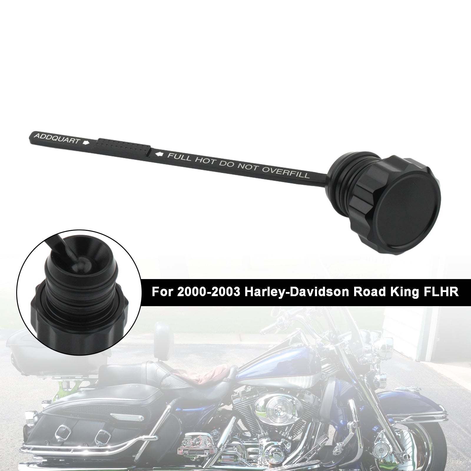 Oil Dipstick Tank Cap Plug 0710-0121 Fit For Touring Road King Electra Glide 00-06