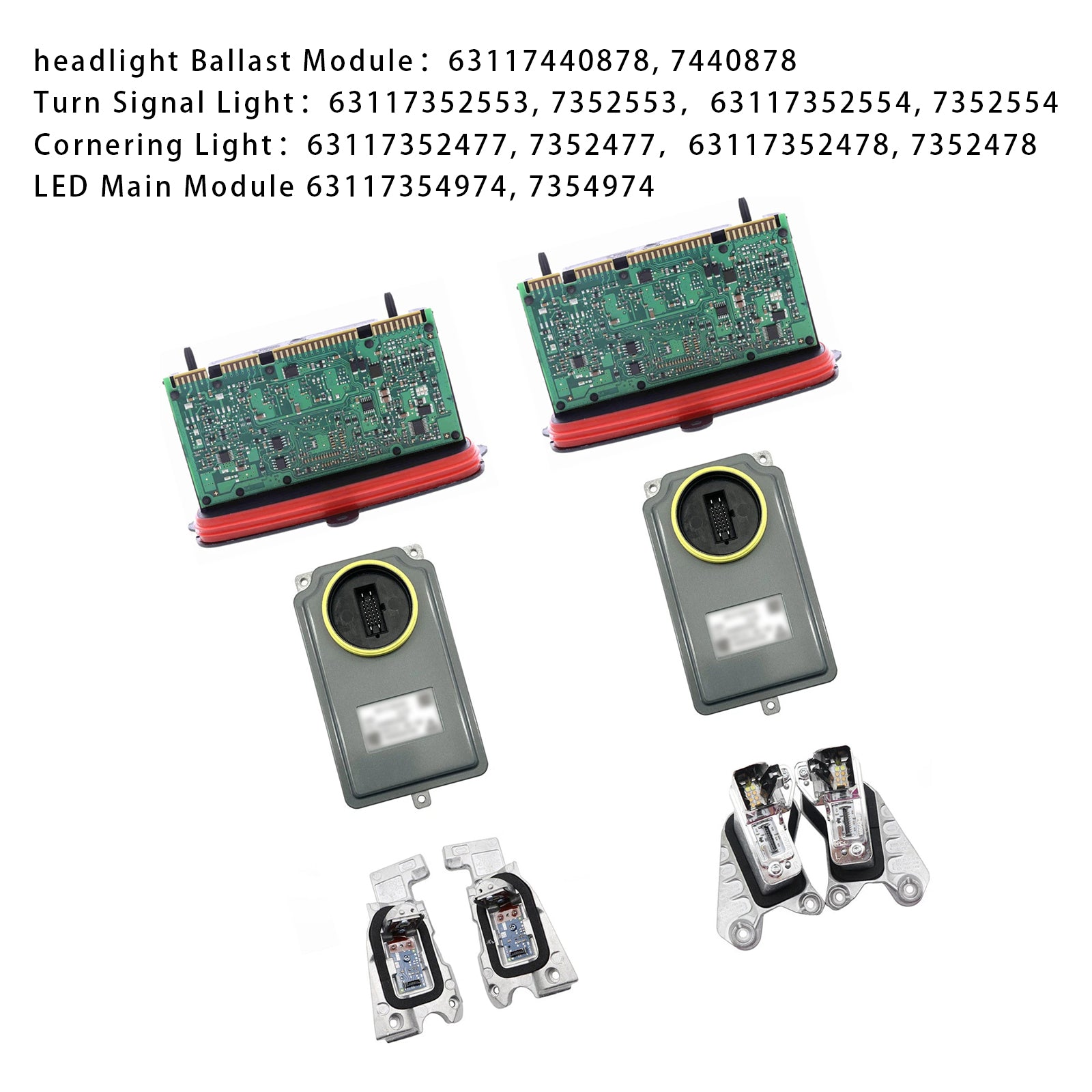 8ks vľavo+pravý adaptívny riadiaci modul svetlometu pre BMW 5 F07 F10 F11