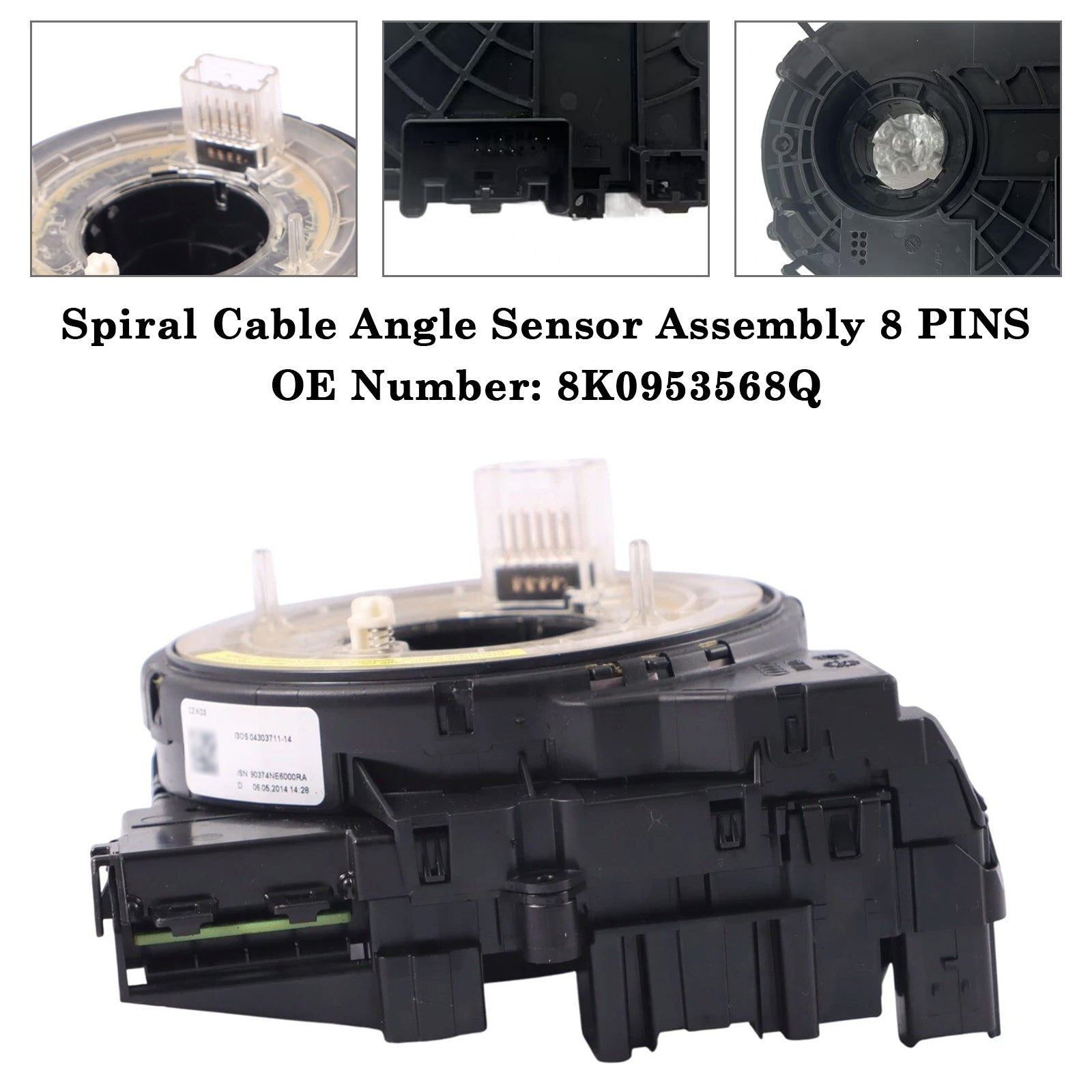 2008-2017 Audi A5 Quattro Spiraalkabel Hoeksensor 8 PINS 8K0953568Q