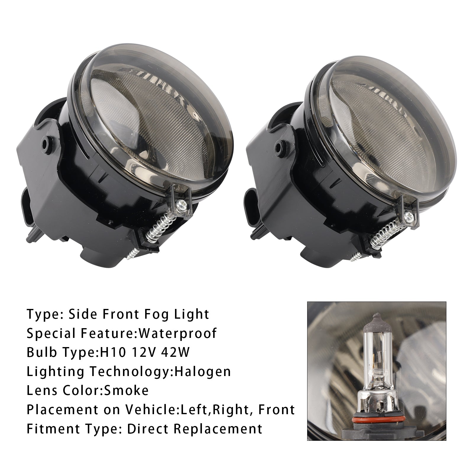 Par tåkelys for Dodge Chrysler Caliber Jeep Compass 4805857AA