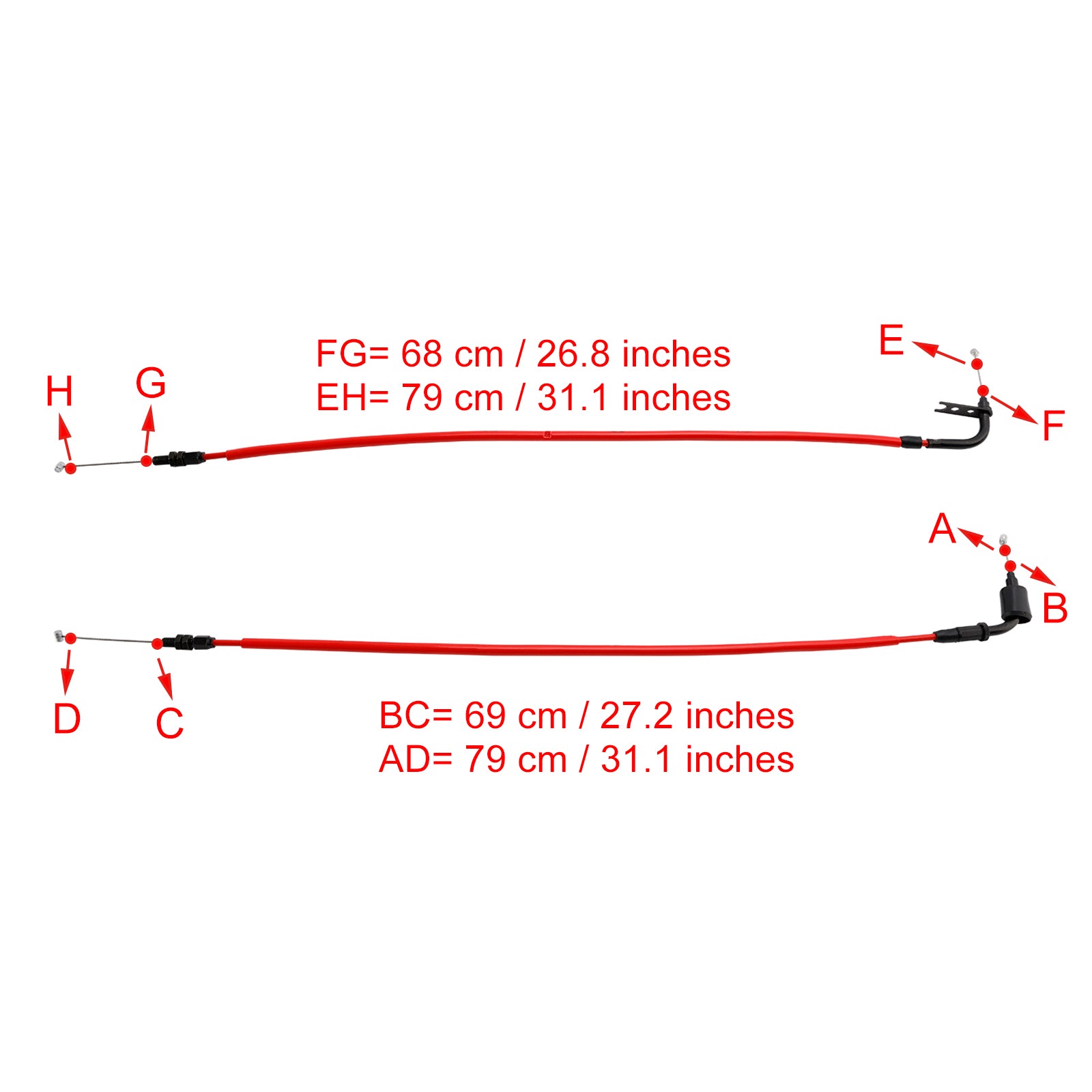 2009-2016 Suzuki GSXR1000 gasreglage Röd