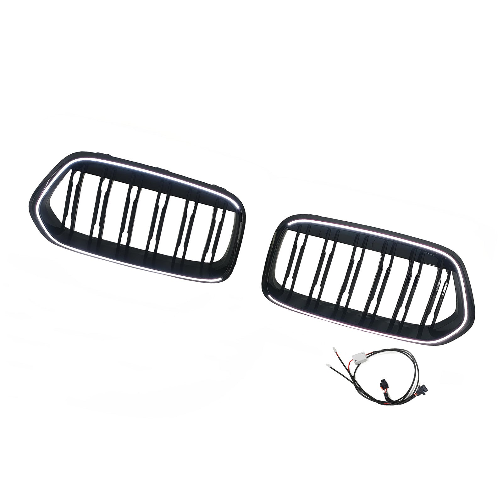 2018-2023 Fit BMW X2 Series F39 Black Front Bumper Grill Grille Double Slat
