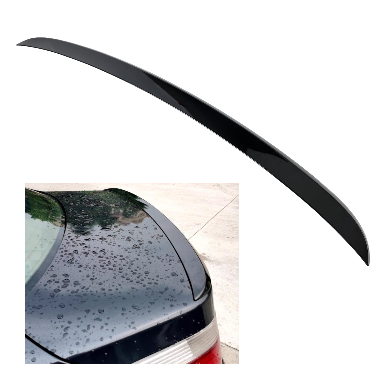 2003-2010 BMW 5-serie E60 M5 M5-stijl glanzend zwarte kofferbakspoiler
