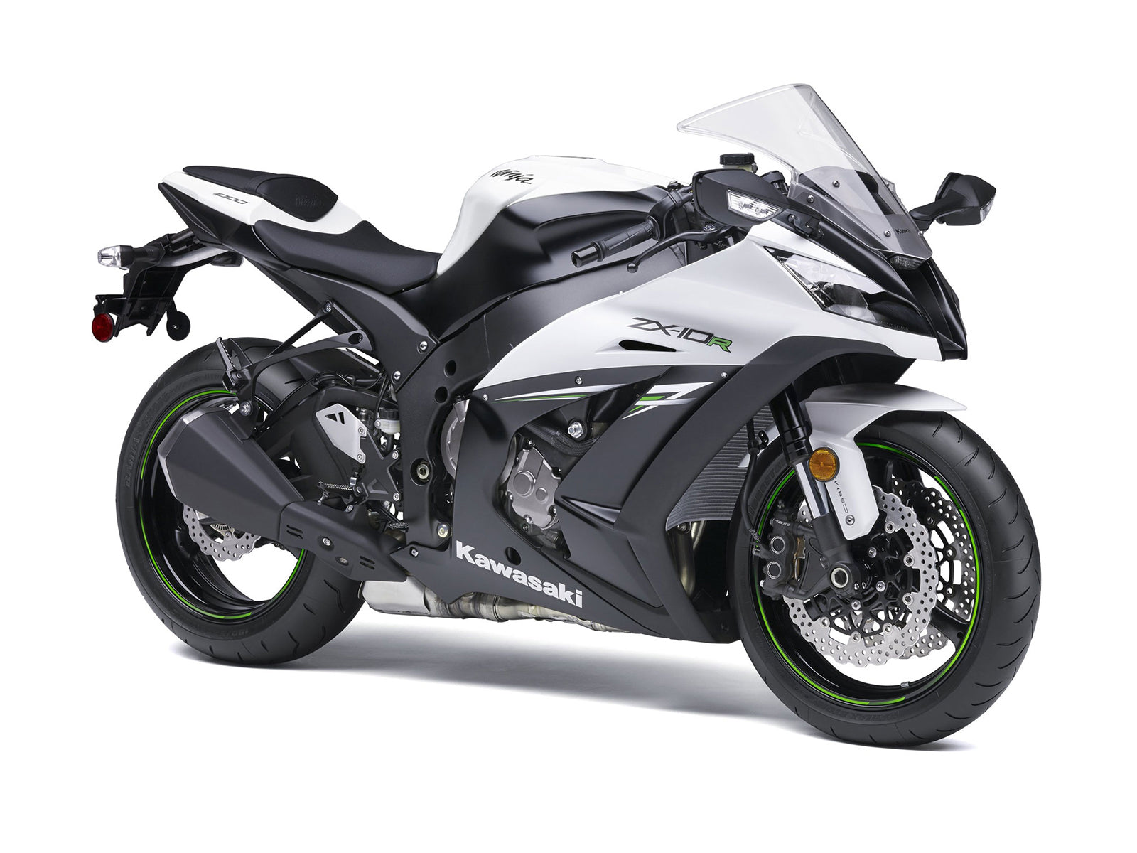 2011-2015 Ninja ZX10R White Black Bodywork Fairing ABS Injection Molded Plastics Set 7# Generic