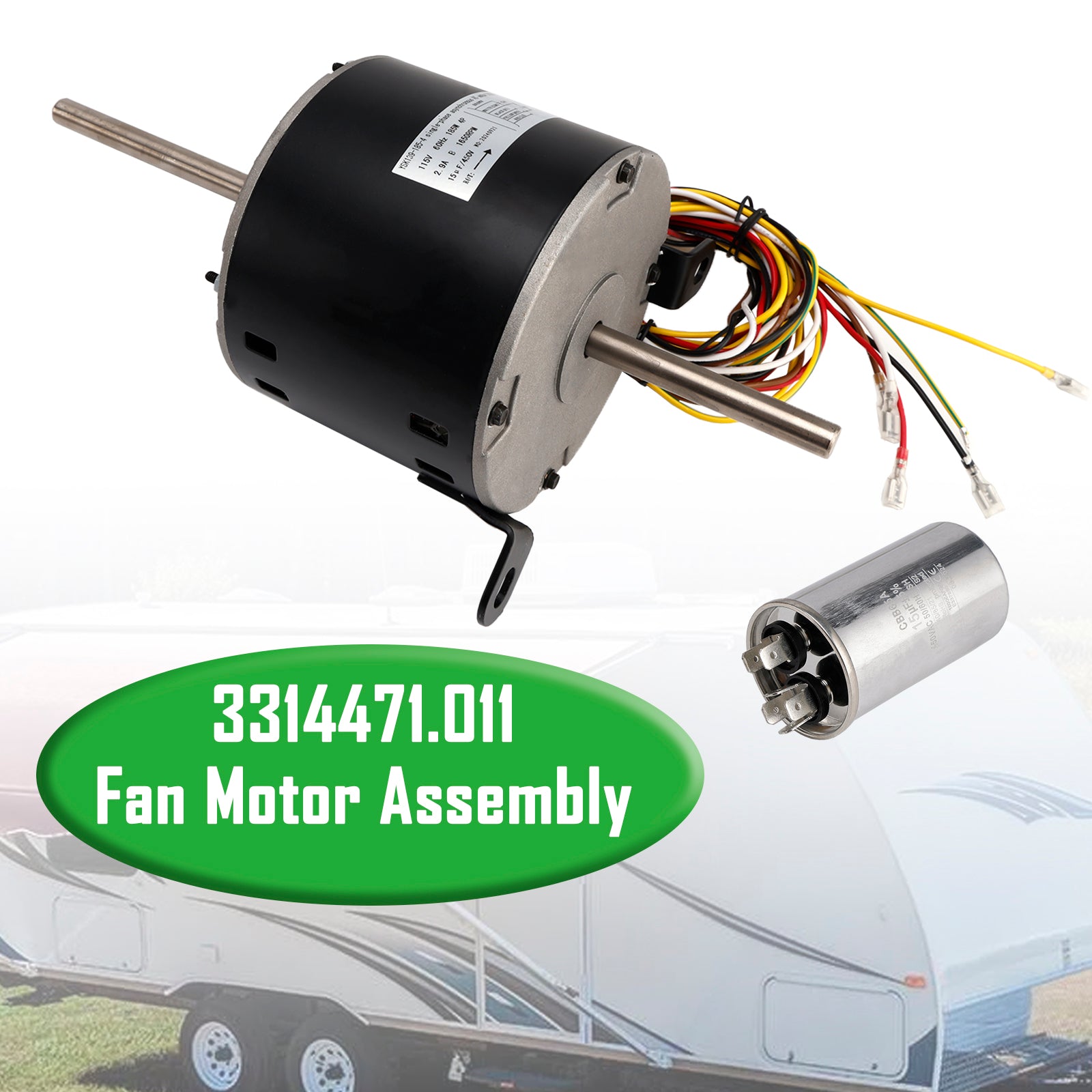 3314471.011 Fan Motor Assembly for Dometic Penguin II Replaces GENTEQ F48AE48A61