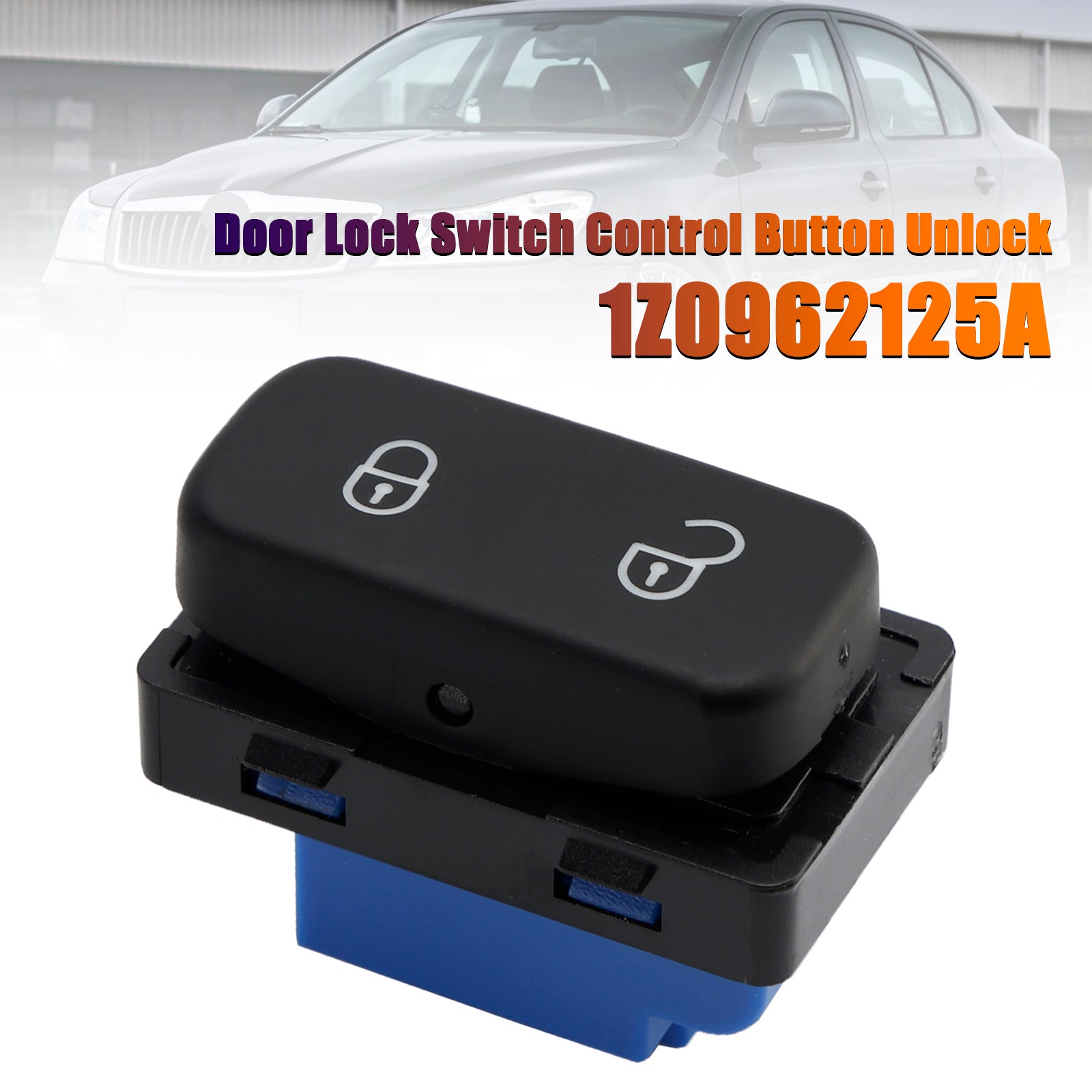 Bouton de commande de commutateur de verrouillage de porte, déverrouillage 1Z0962125A pour Skoda Yeti 2009 – 2017
