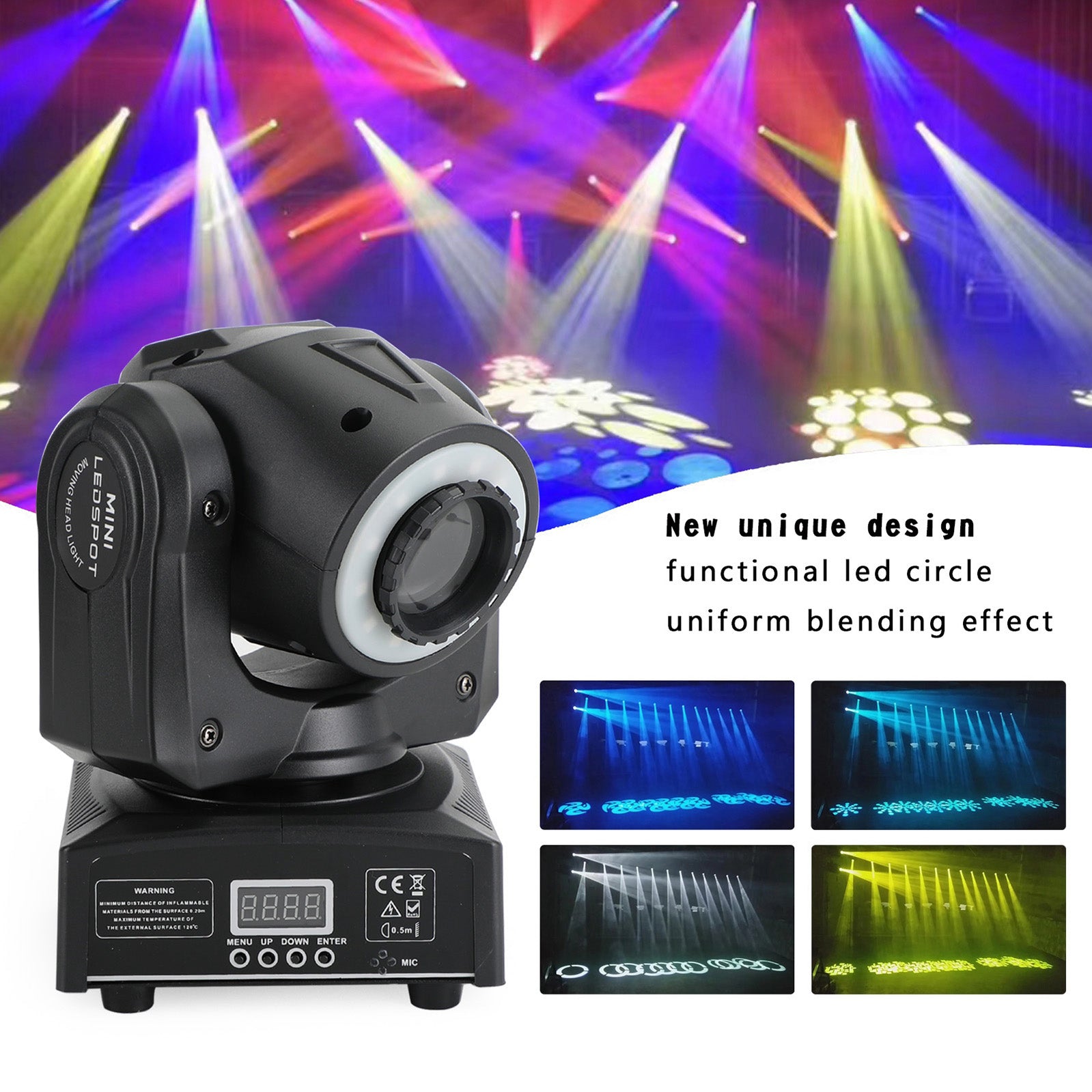 Éclairage de scène à tête mobile LED 100W Disco DJ DMX512 faisceau RGBW Gobo Spot Light