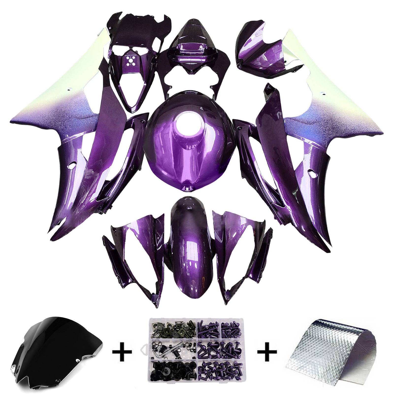 Injection Fairing Kit Bodywork Plastic ABS For Yamaha YZFR6 YZF-R6 2008-2016