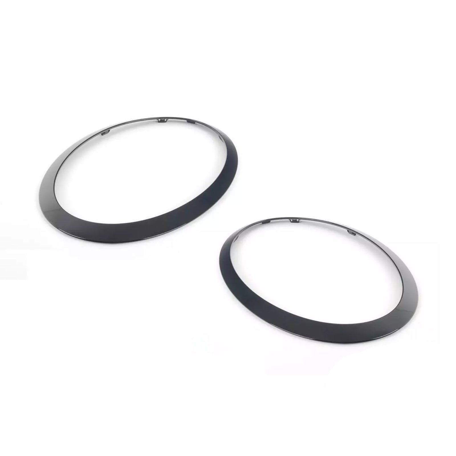 2 Stuks Glanzend Zwart Koplamp Bezel Trim Ring Mini Cooper F55 F56 F57 2014-2021