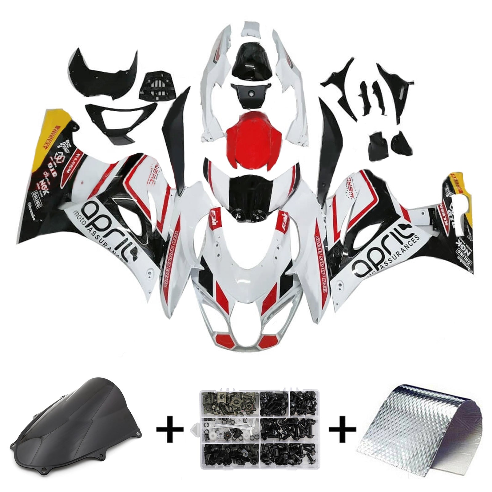 2017-2024 Suzuki GSXR1000 K17 Kit de carénage d'injection carrosserie plastique ABS #101