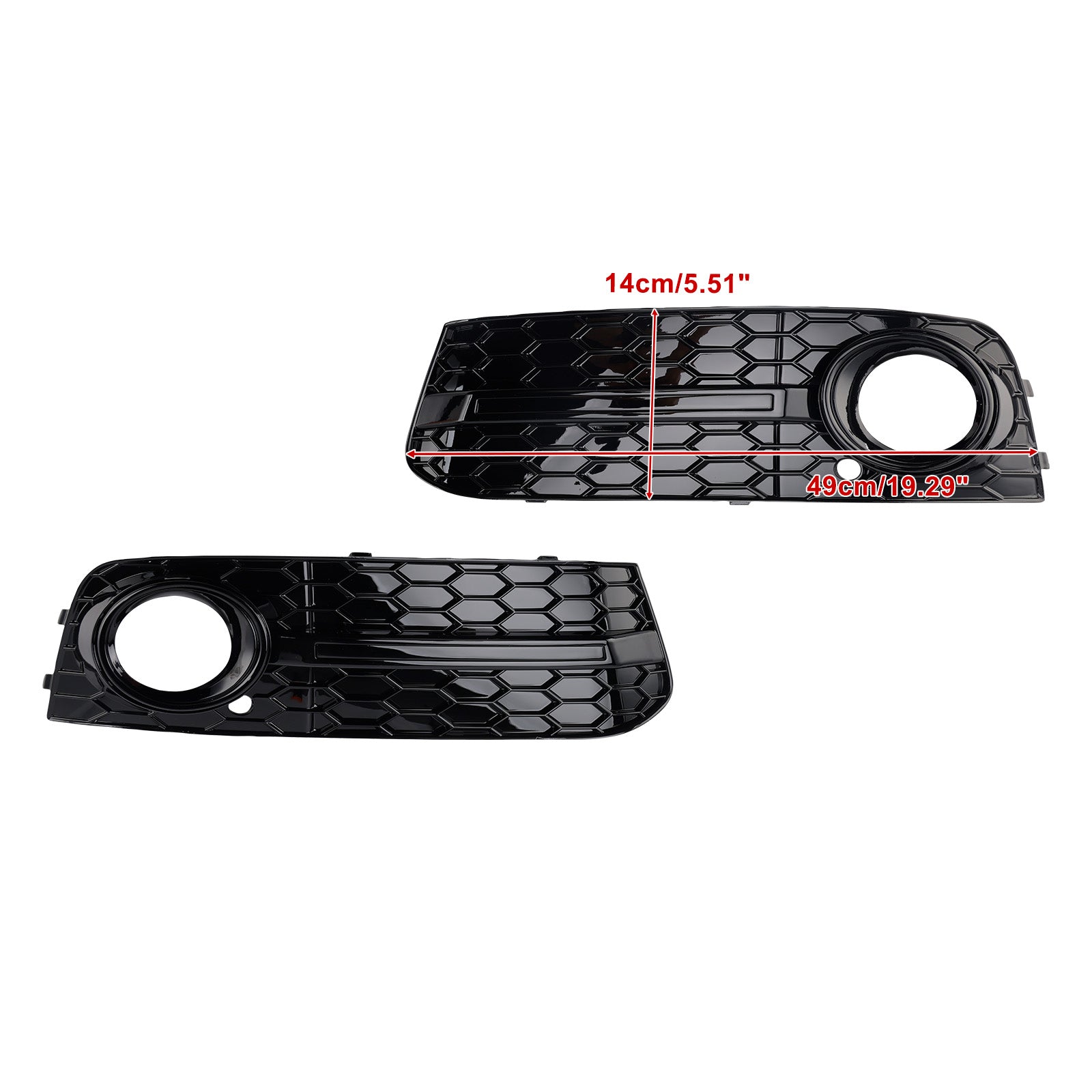 Grille de phare antibrouillard avant en nid d'abeille, 2 pièces, 8KD807681, pour Audi A4 B8 2009 – 2012