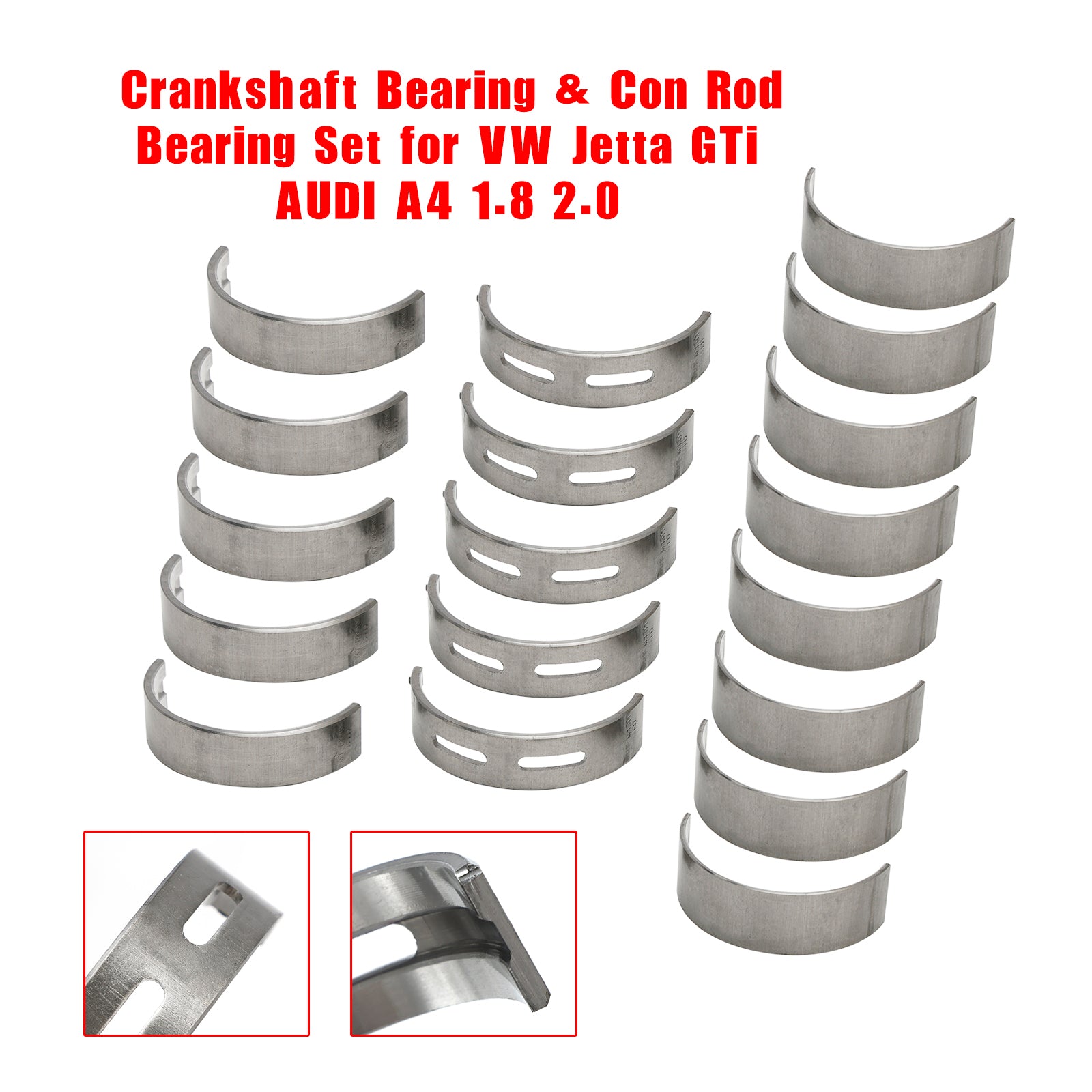 Jeu de roulements de vilebrequin et de bielle adaptés à VW Jetta GTi AUDI A4 1.8 2.0