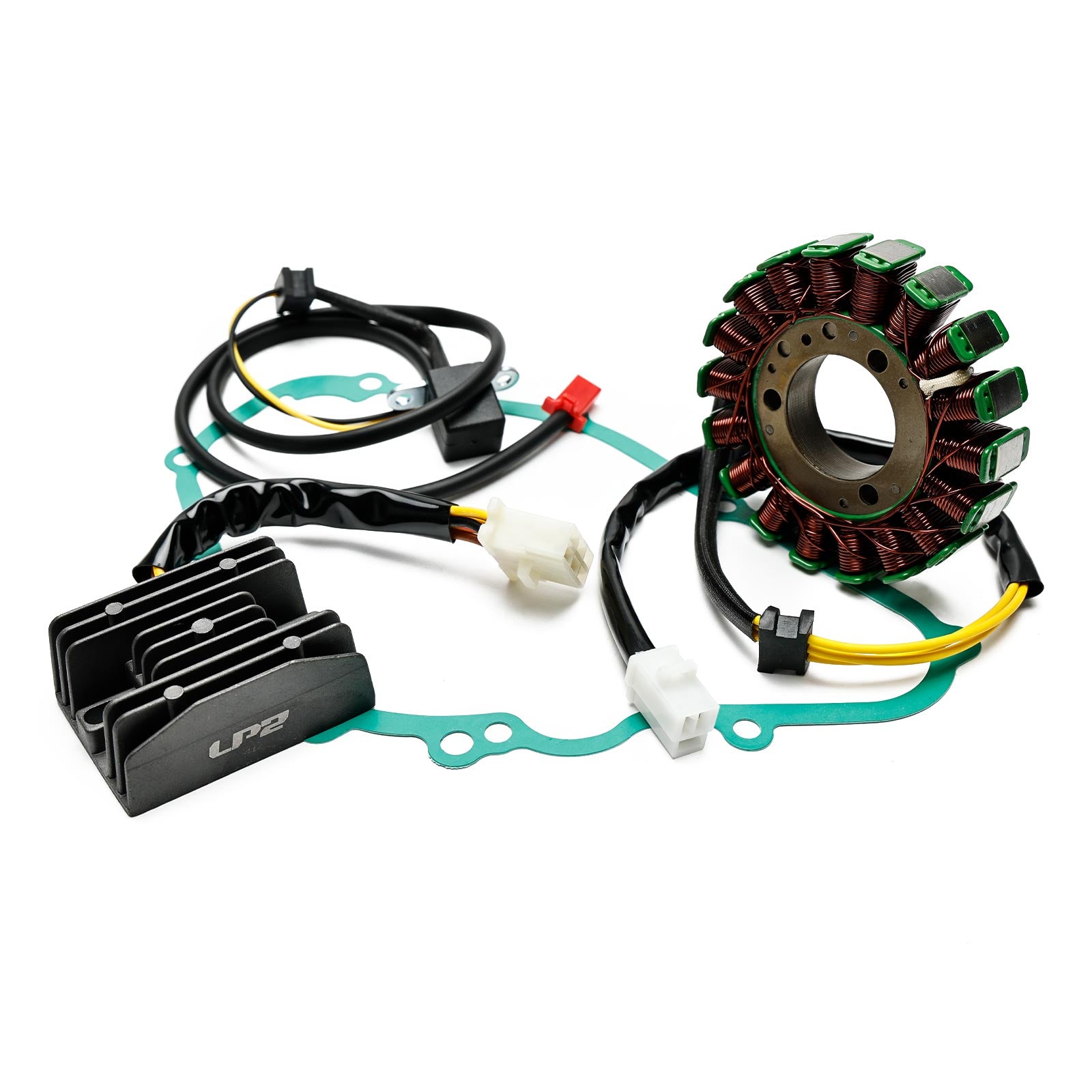 Magneto Coil Stator + Voltage Regulator + Gasket Assy For Kawasaki Vulcan 400 450 500 KLE400 KLE500