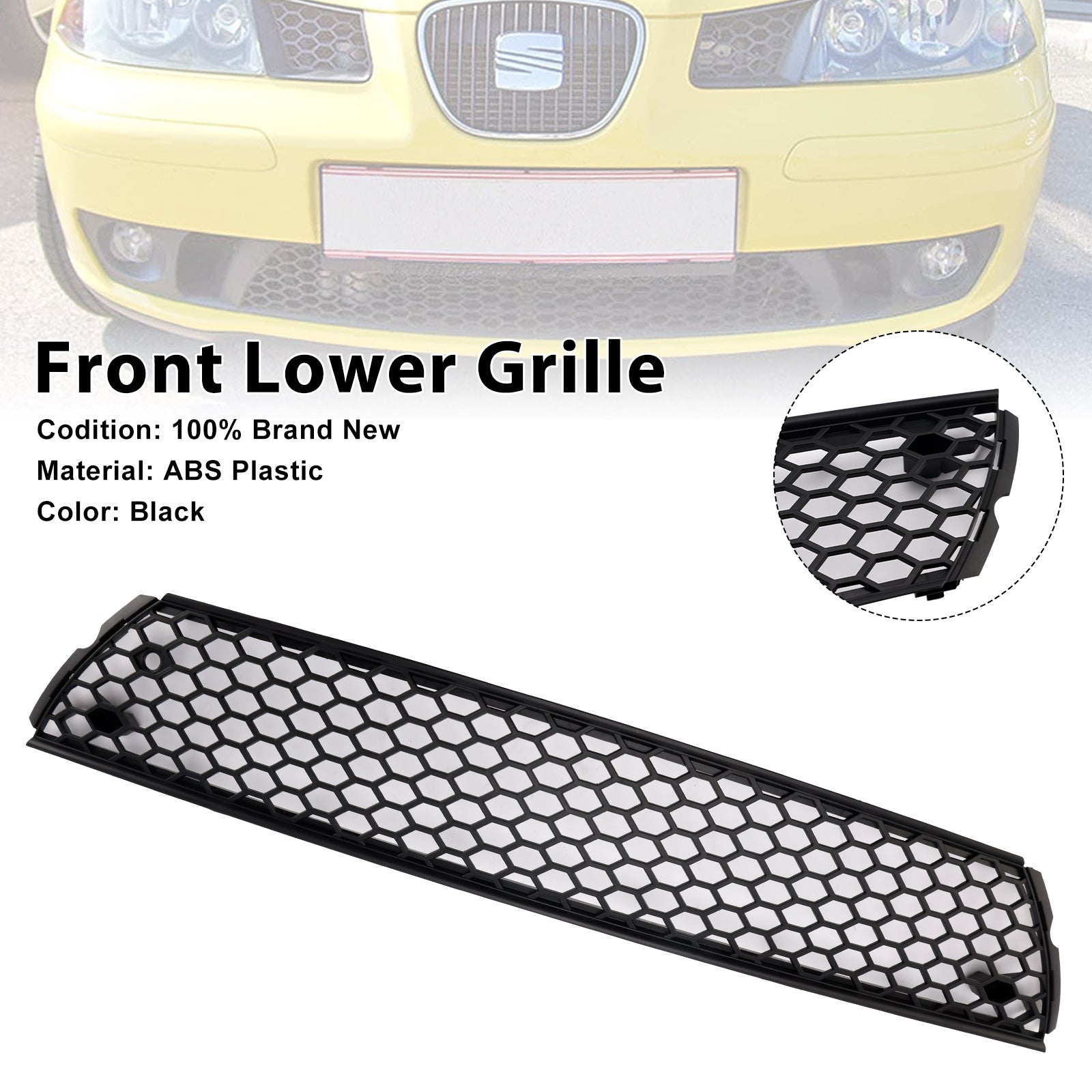 2002-2006 SEAT Ibiza Typ 6L Pre-Facelift Front Honung Nedre Grill Grill