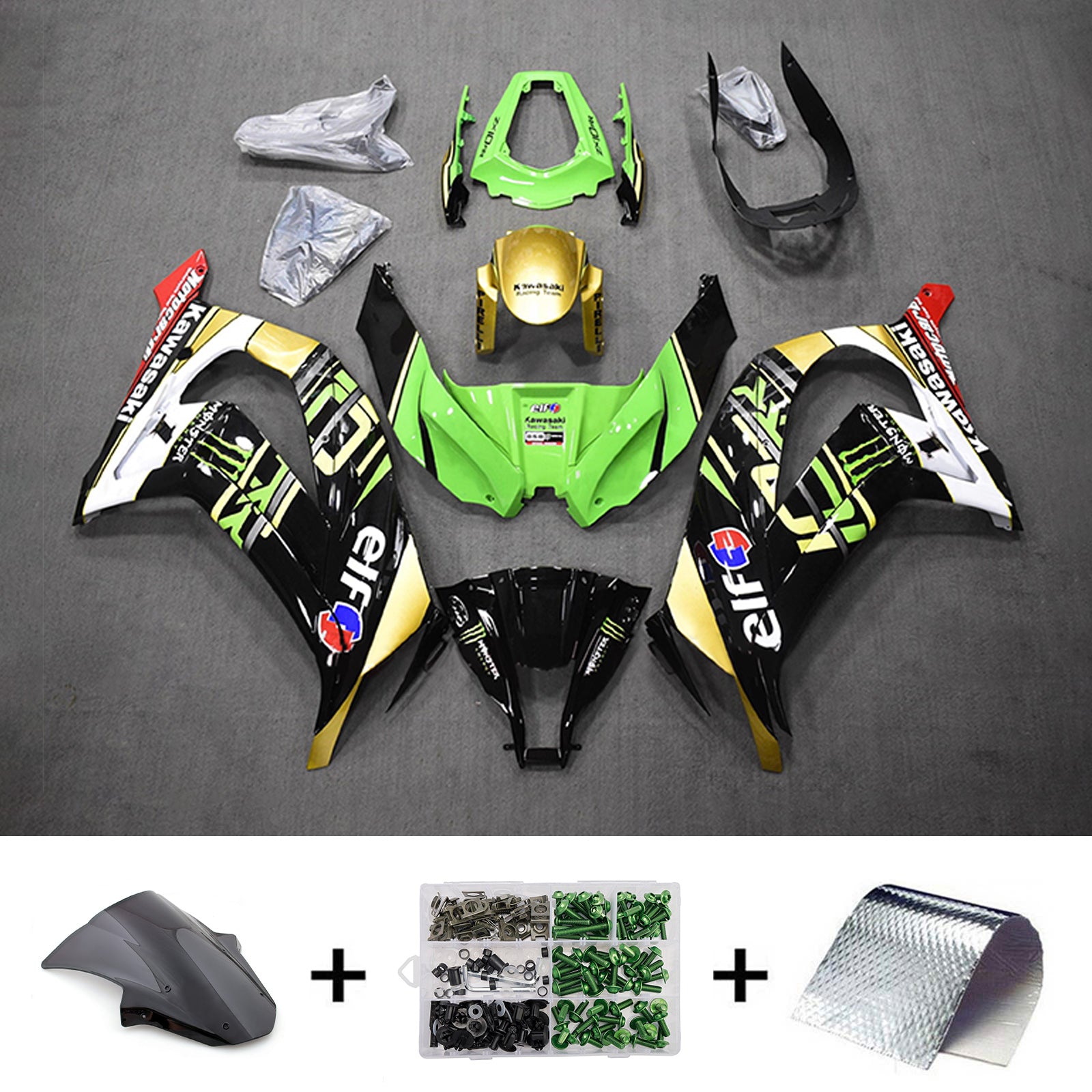 Kit carena iniezione carrozzeria in plastica ABS adatta per Kawasaki ZX10R 2011-2015