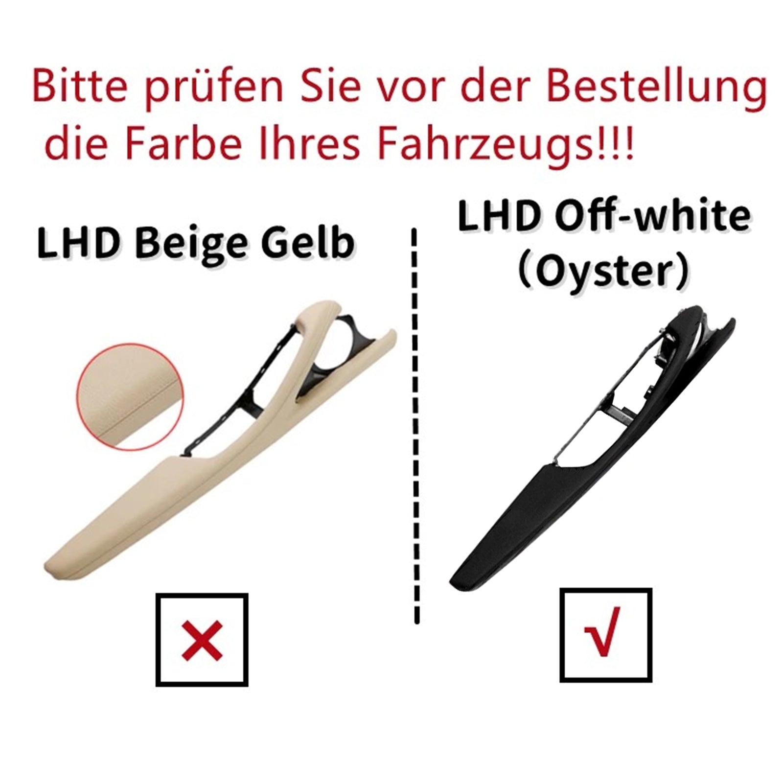 2010-2016 BMW 5-serie F11 F10 F18 1x binnendeurpaneel deurgreep zwart