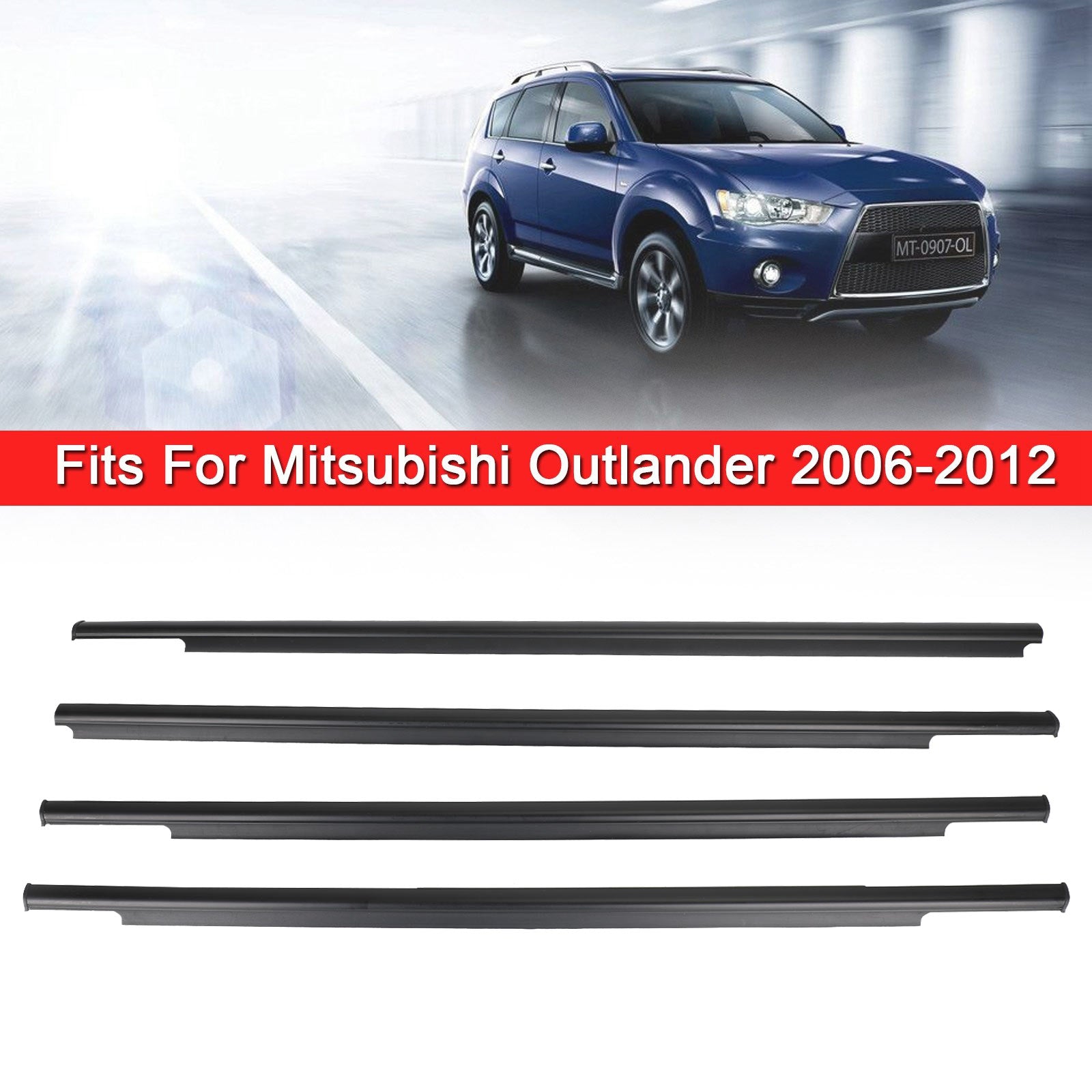 2006-2012 Mitsubishi Outlander 4x Autoruit Tochtstrip Afdichting Riemlijst 5727A007