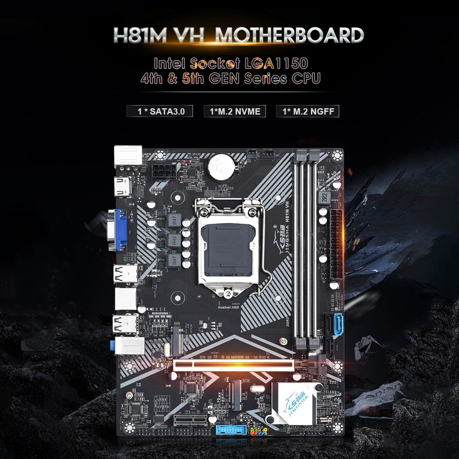 H81M VH Computer Moederbord Desktop DDR3 Geheugen LGA 1150-pins ondersteunt M.2