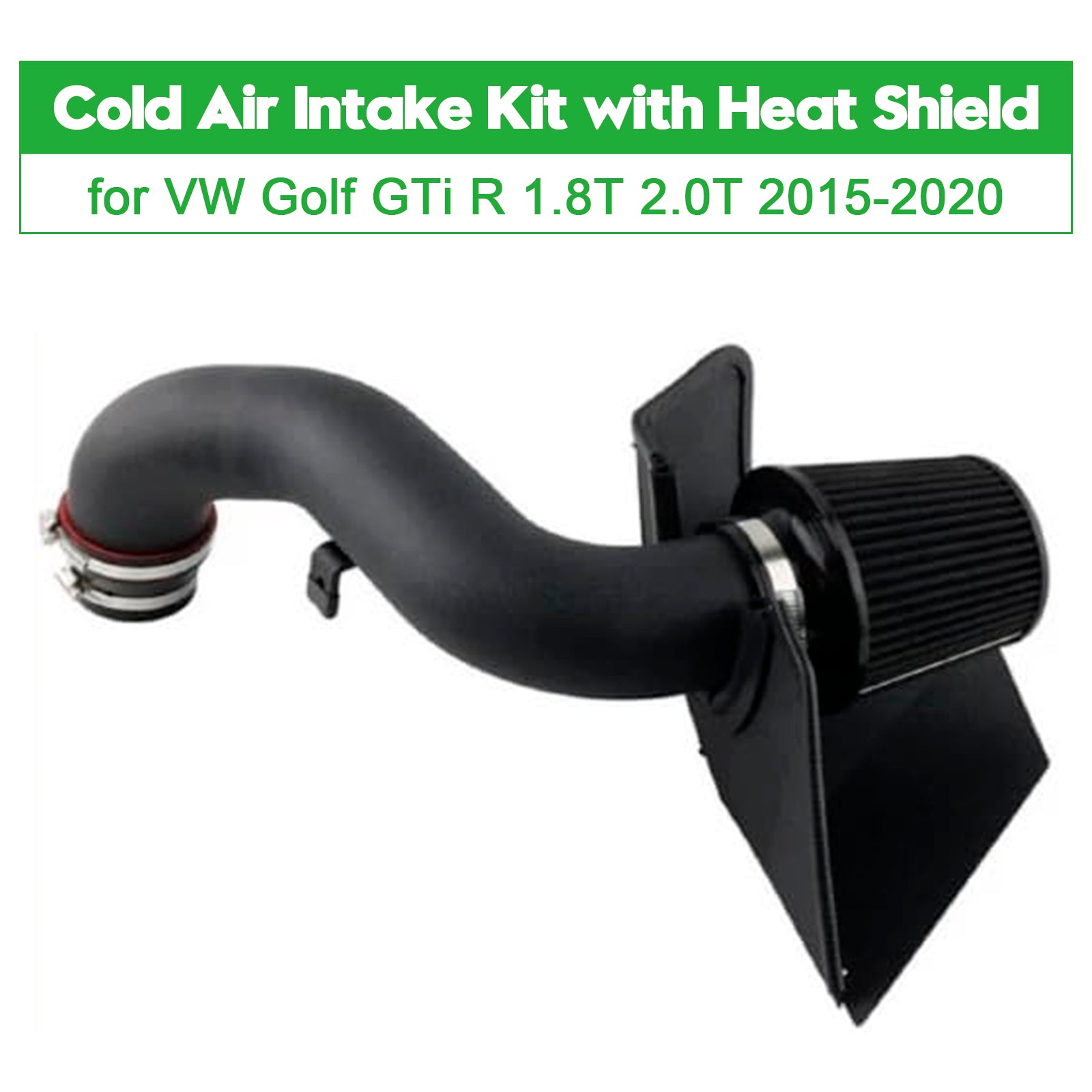 Kit d'admission d'air froid VW Golf GTi R 1.8T 2.0T 2015-2020 avec bouclier thermique